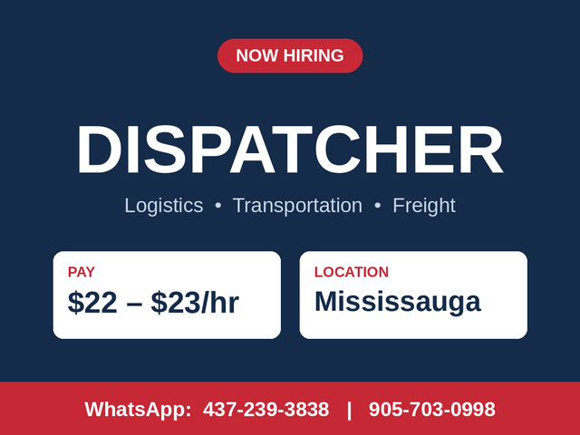 Dispatcher – Logistics/Transportation