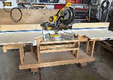 Mitre Saw Complete with attached Wood Table