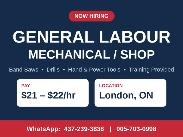 General Labour – Mechanical / Shop