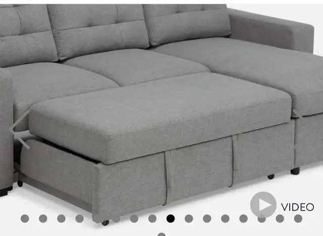 Structube Sofa Bed with Storage Chaise – 90% New