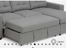 Structube Sofa Bed with Storage Chaise – 90% New