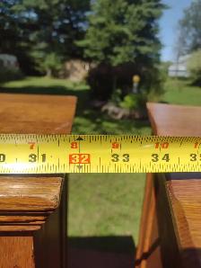 Two antique oak cabinets perfect for end tables or nightstands - Photo 5