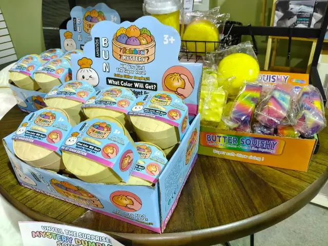 Squishy Bun Mystery Dumpling and Butter Squishy Toys