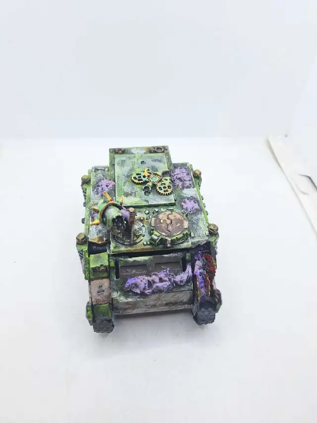 Warhammer 40k Deathguard Rhino Battle Ready AS IS top comes off