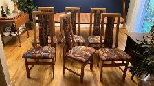 Mid century. TEAK TECK. Ensemble salle à manger. 6 chaises chair - Photo 3