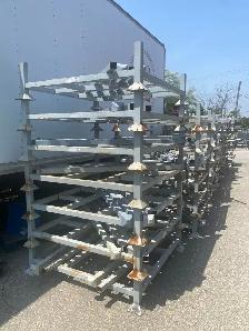 Used stacking steel crates  4’ x 4’ x 5’ tall - 2500 lb capacity - Photo 3