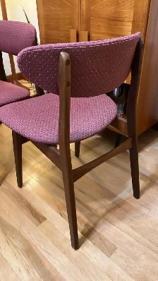 Mid century modern TEAK TECK Dining room set. Table. Chairs chai - Photo 6