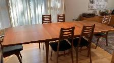 Mid century TEAK TECK Ensemble salle à manger TRÈS GRANDE table - Photo 2