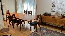 Mid century TEAK TECK Ensemble salle à manger TRÈS GRANDE table - Photo 9