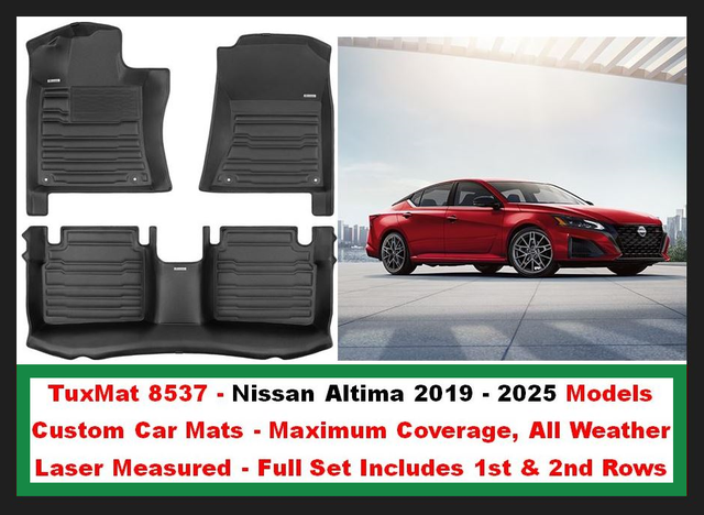 Floor Custom Fit Mats Nissan Altima 2019-2025 (TuxMat 8537)