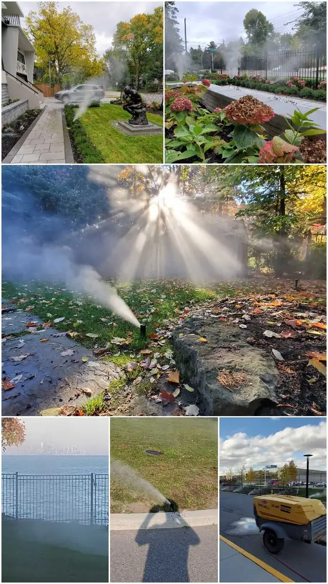 lawn sprinkler blowout