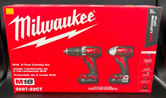 SEALED NEW Milwaukee M18 2-Tool Combo Set 2697-22CT