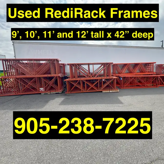 Pallet racking - used frames 42" deep.