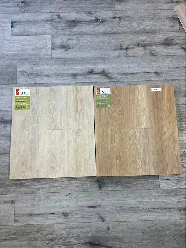 Waterproof vinyl 5.5mm with underpad — $1.29 per sq.ft