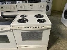 Cuisinière blanche ronds serpentins Whirlpool
