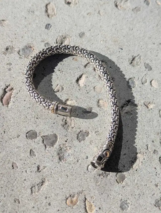 John Hardy Legends Naga Sterling Silver & 18K Gold bracelet
