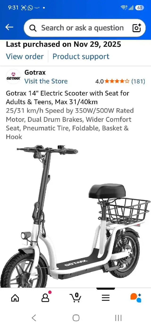 Gotrax Astro Electric Bike