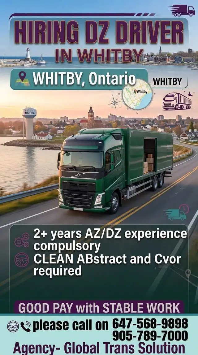 Hiring DZ driver in Whitby