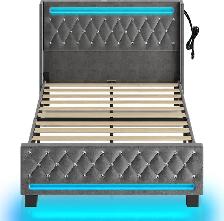 Queen LED Bedframe with Mattress