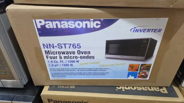 PANASONIC 1.6 CUFT MICROWAVE OVEN STAINLESS STEEL