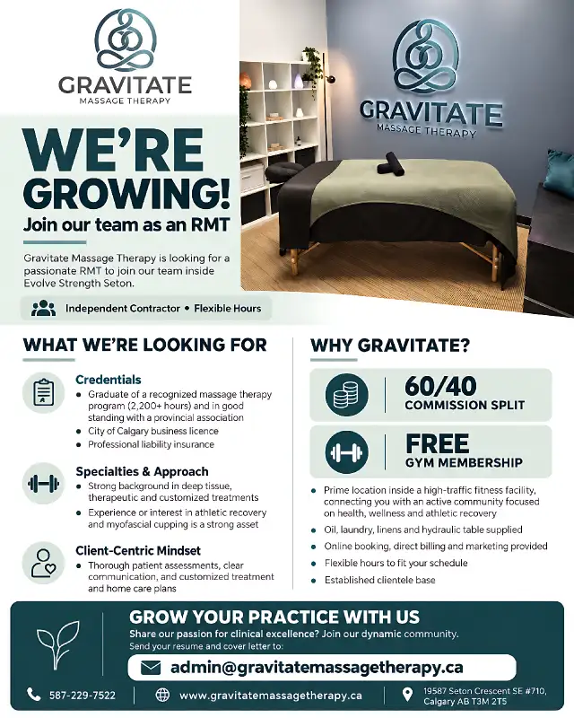 seeking Registered Massage Therapist