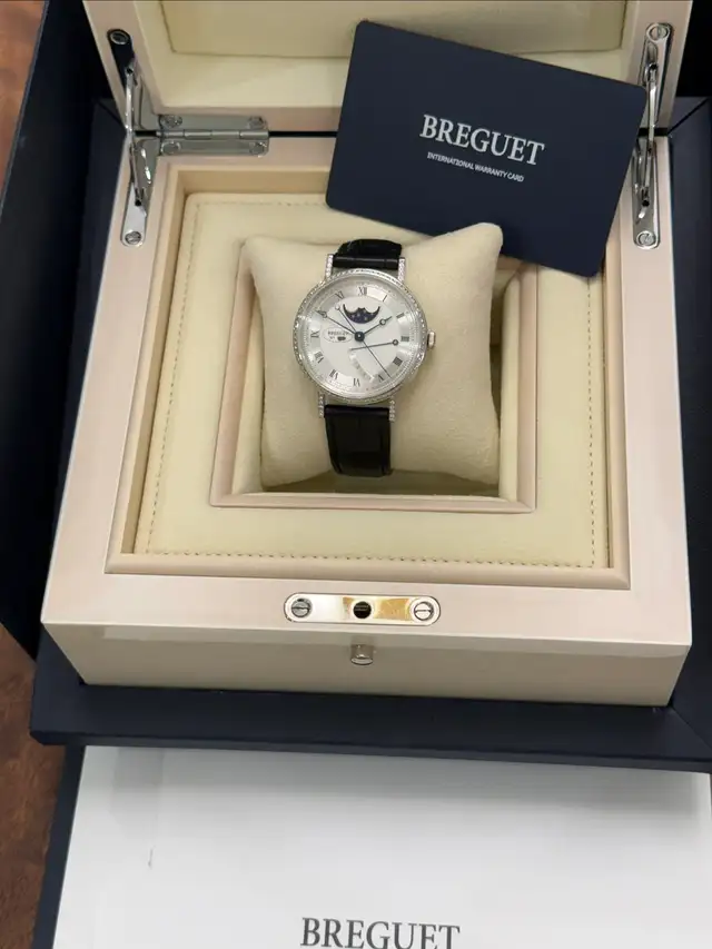 Brand New Breguet Classique Phase de Lune 18kt Factory Diamonds