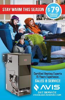 416-655-2220 AVIS HEATING SERVICE $59 AND 24 HOUR AVIS HVAC