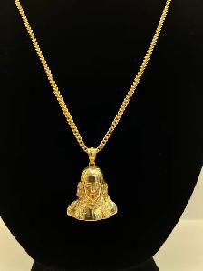 10k Yellow Gold Chain & Pendant - Photo 2
