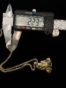 10k Yellow Gold Chain & Pendant - Photo 6