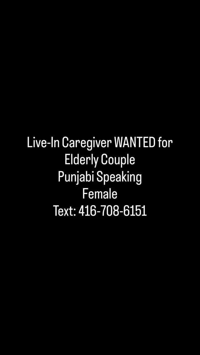 Live-In Caregiver for Elderly Couple