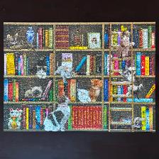 1000pc Cobble Hill 'Kitty Librarians' Puzzle - Like New! - Photo 3