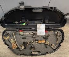 Compound bow in case