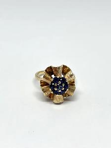 14k sapphire flower Ring - Photo 2