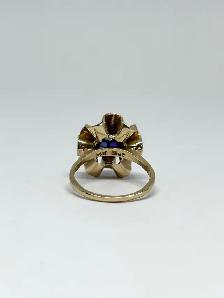 14k sapphire flower Ring - Photo 3