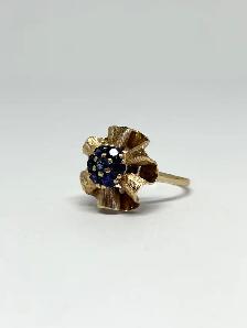 14k sapphire flower Ring - Photo 4