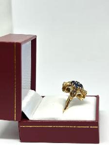 14k sapphire flower Ring - Photo 5