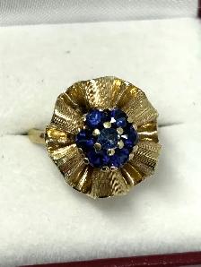 14k sapphire flower Ring - Photo 6