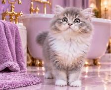Purebred British Longhair Kitten Blue Bicolour (BLH a 03) - Photo 2