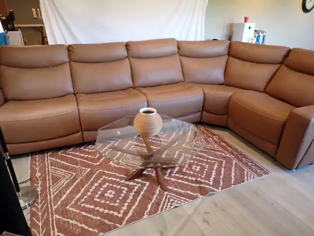 Brown Leather Sectional
