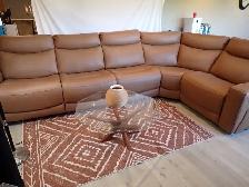 Brown Leather Sectional