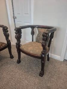 Antique Victorian/ Empire Revival  Settee(Love Seat) & 2 Chairs - Photo 5