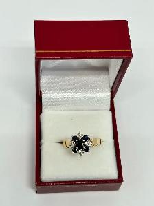 14k vintage sapphire Diamond Ring