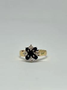 14k vintage sapphire Diamond Ring - Photo 2