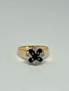 14k vintage sapphire Diamond Ring - Photo 3