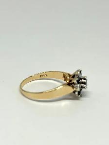 14k vintage sapphire Diamond Ring - Photo 4
