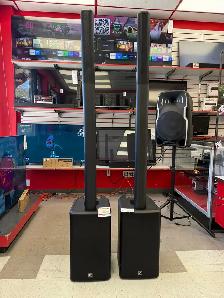Paire de colonnes de son sur batterie Yorkville EXM Mobile Tower