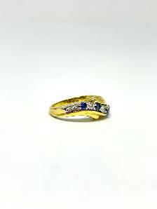 18k Sapphire Diamond Ring - Photo 4