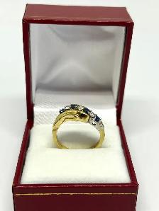 18k Sapphire Diamond Ring - Photo 5