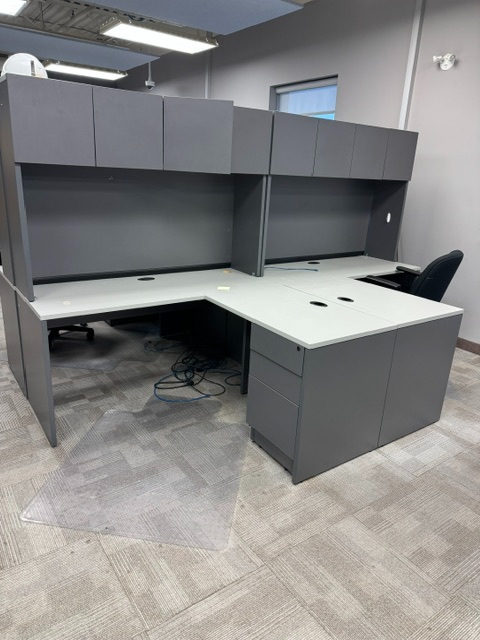 Desks/ L-Shape 60x60 with Hutch $650.00/excellent condition