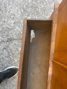 Free delivery antique Vintage Wooden Armoire with Mirror - Photo 5